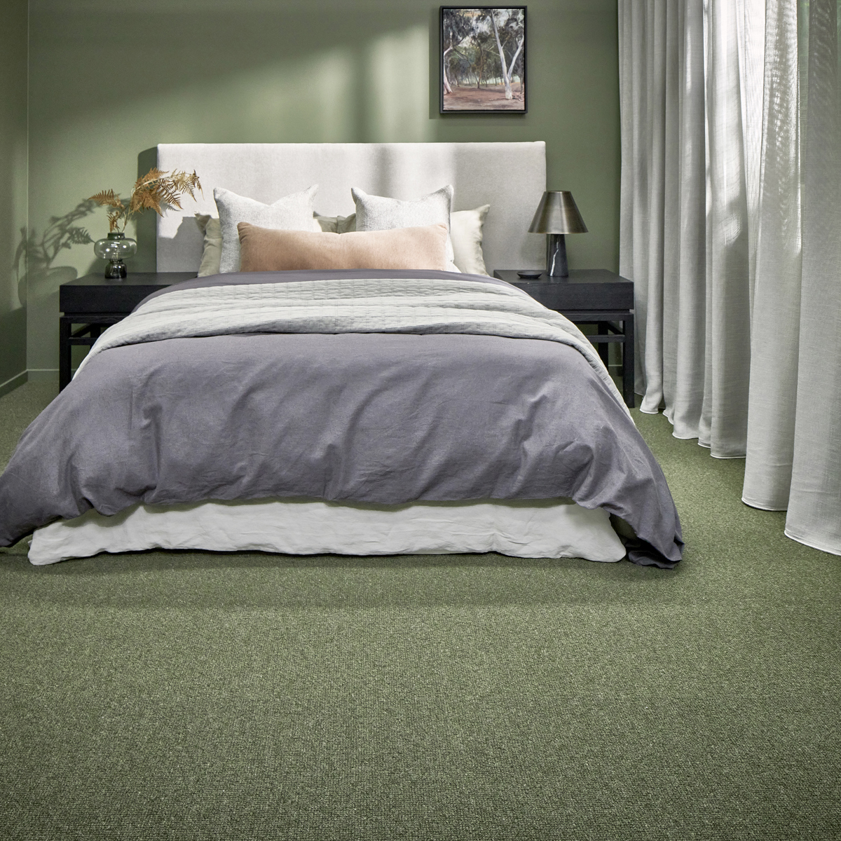 Bedroom with Carpet